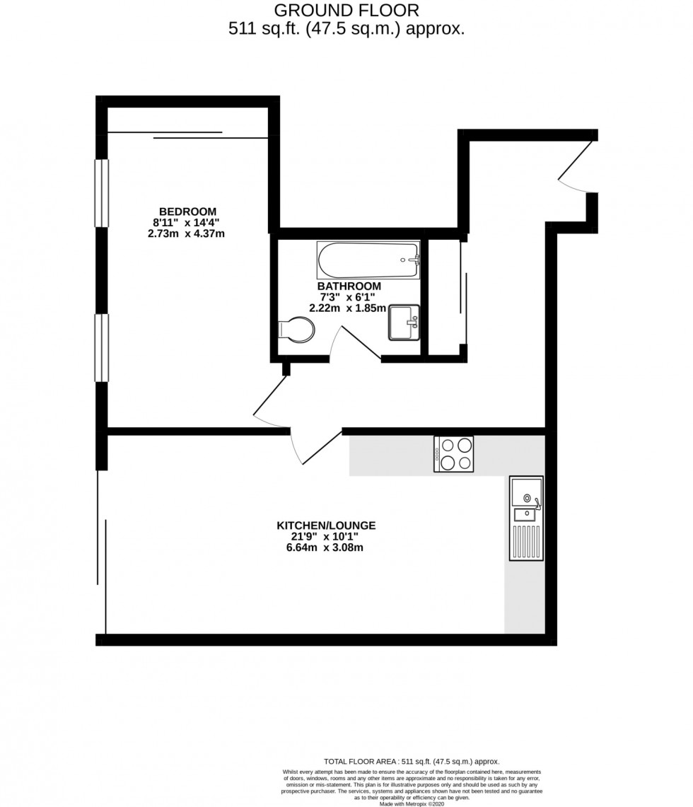 Floorplan for River Court, Millbrook Street, GL50 3GA