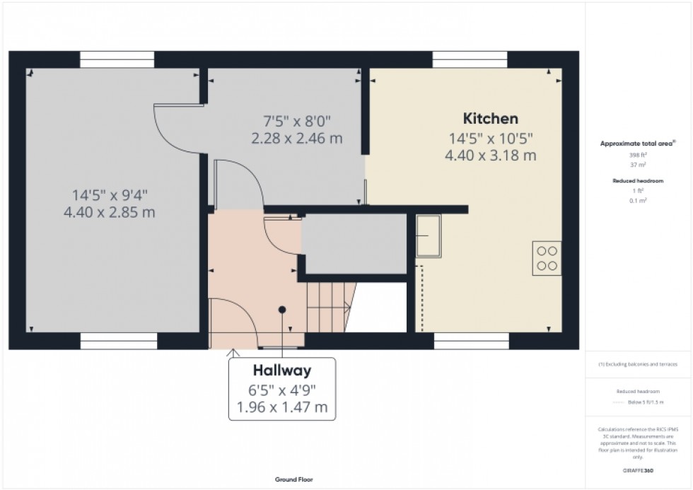 Floorplan for Unity House, Comptons Alley, Tewkesbury, Gloucestershire, GL20 5QE, UK