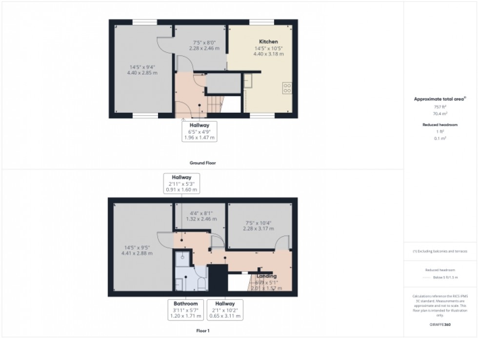 Floorplan for Unity House, Comptons Alley, Tewkesbury, Gloucestershire, GL20 5QE, UK