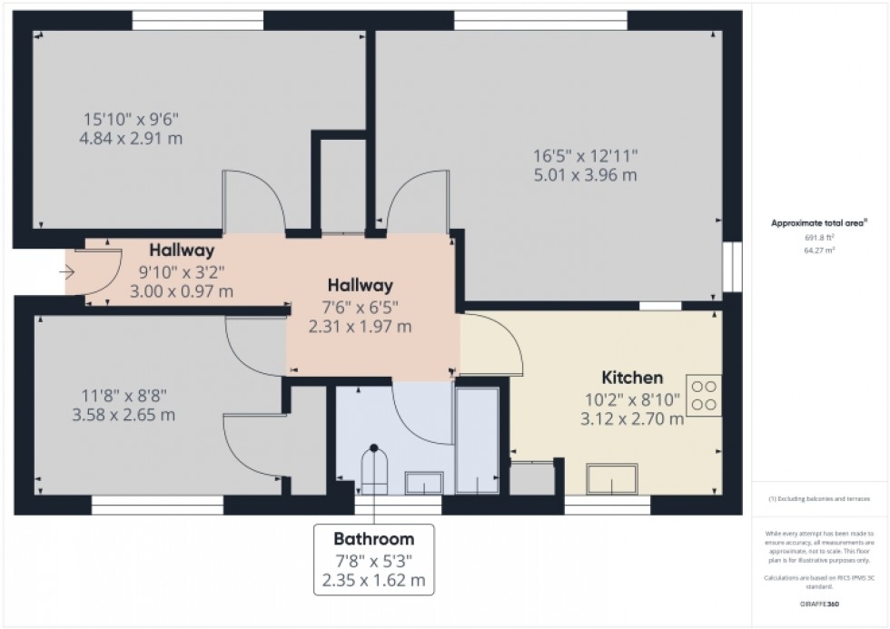 Floorplan for 121 Queens Road, Tewkesbury, Gloucestershire, GL20 5EN, UK