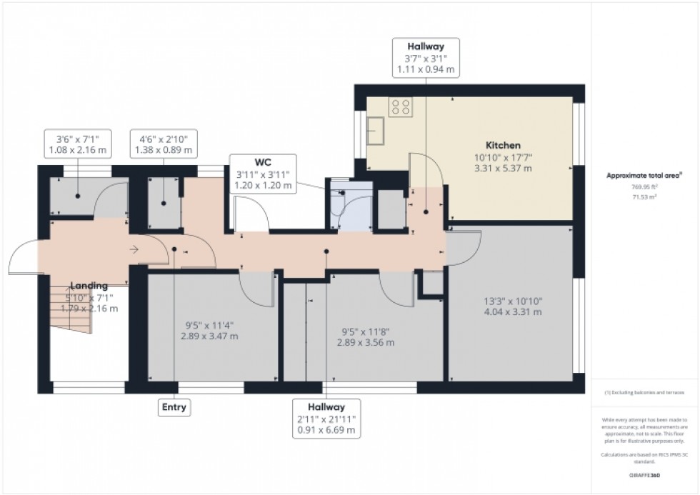 Floorplan for 41 Perry Hill, Tewkesbury, Gloucestershire, GL20 5JG, UK