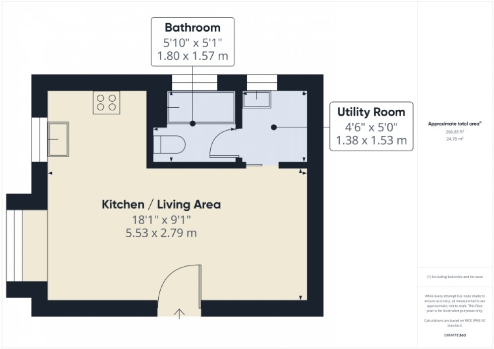 Floorplan for 53 St Peters Close, Cheltenham, Gloucestershire, GL51 9DX, UK