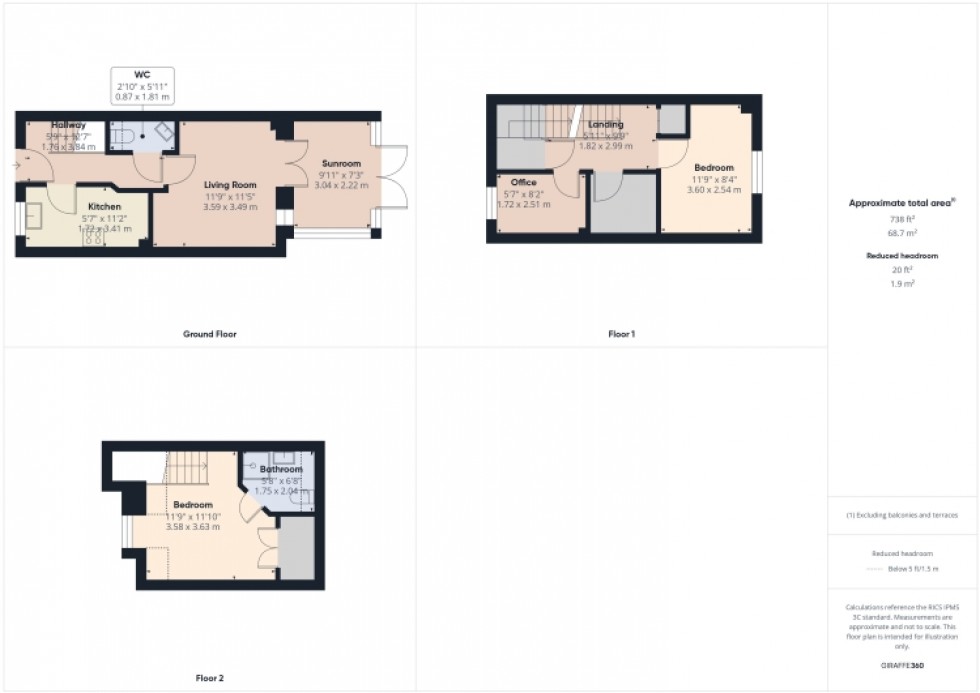 Floorplan for 15 Rosebay Gardens, Cheltenham, Gloucestershire, GL51 0WP, UK