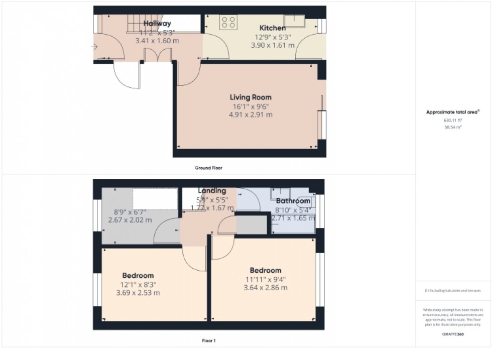 Floorplan for 168 Fieldcourt Gardens, Quedgeley, Gloucester, GL2 4TY, UK