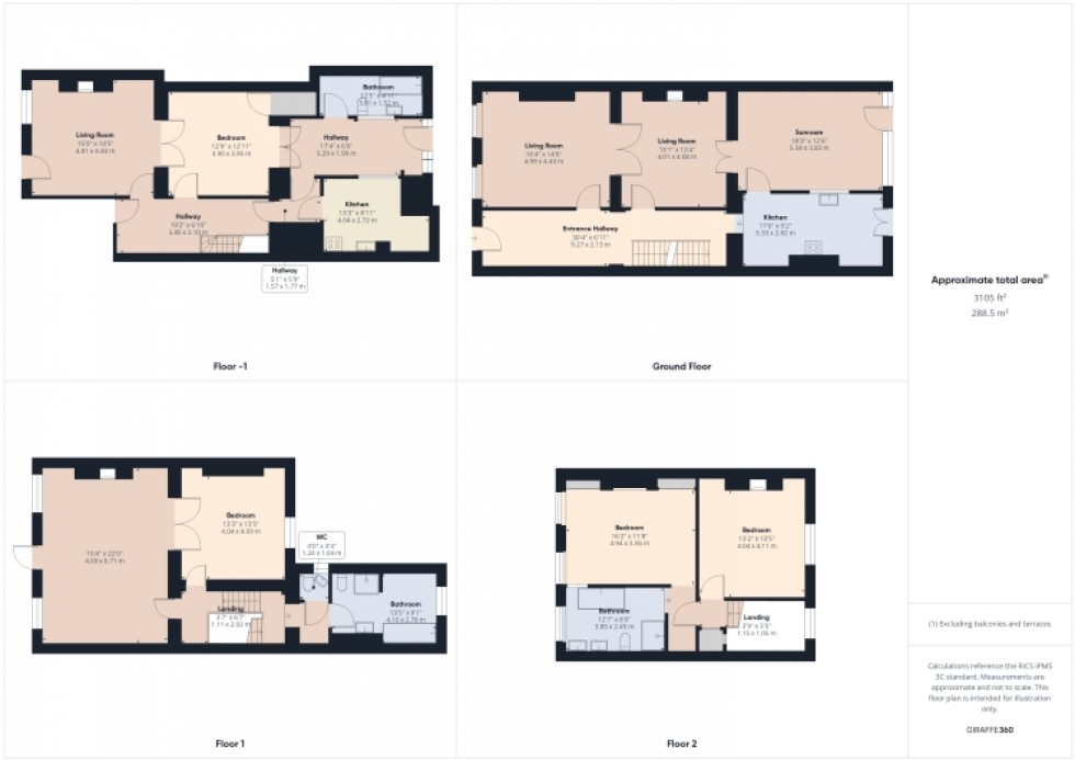 Floorplan for 10 Evesham Road, Pittville, Cheltenham, Glos, GL52 2AB, UK