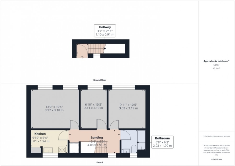 Floorplan for 3a Leyson Road , The Reddings , Cheltenham , GL51 6RU, UK