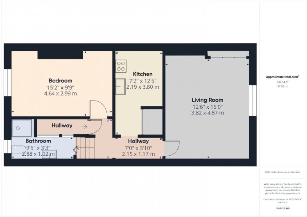 Floorplan for TFF1 18 Rotunda Terrace, Montpellier Street, Cheltenham, Glos, GL50 1SW, UK