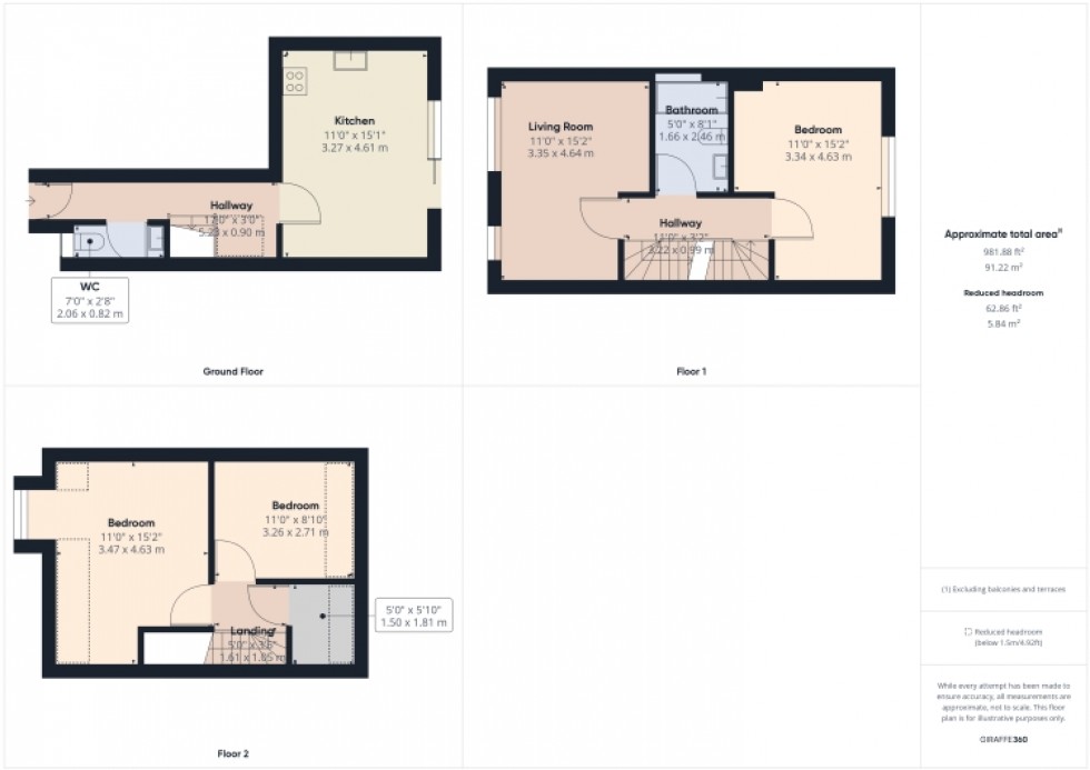 Floorplan for 16 Longford Mews, Longford, Gloucester, Gloucestershire, GL2 9DN, UK