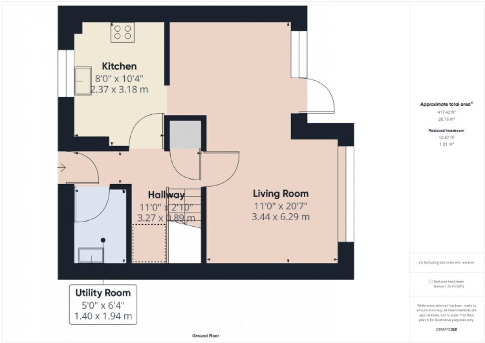 Floorplan for 7 Ryder Row, Innsworth, Gloucester, Gloucestershire, GL3 1HH, UK