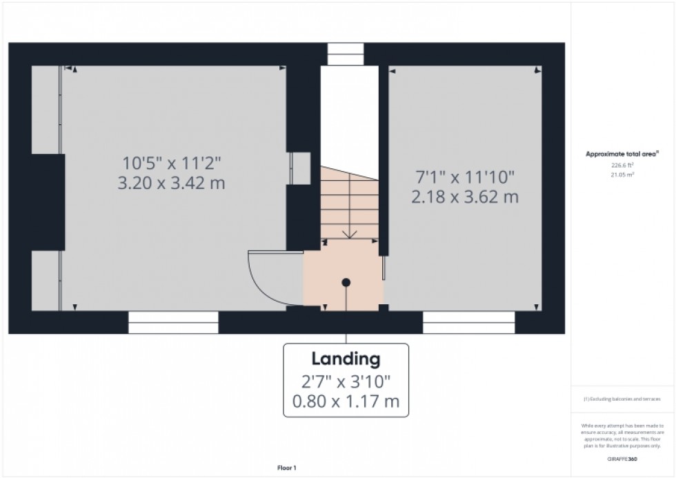 Floorplan for 2 Russell Street, Cheltenham, Gloucestershire, GL51 9HE, UK