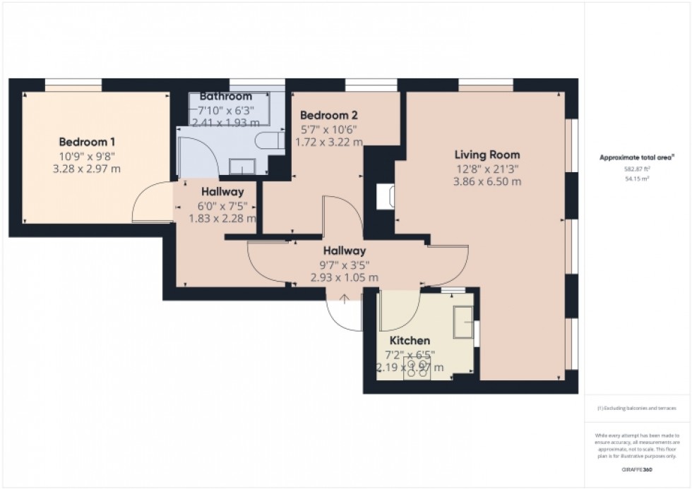 Floorplan for 1b 1-3 Ormond Terrace , Cheltenham , GL50 1HR, UK