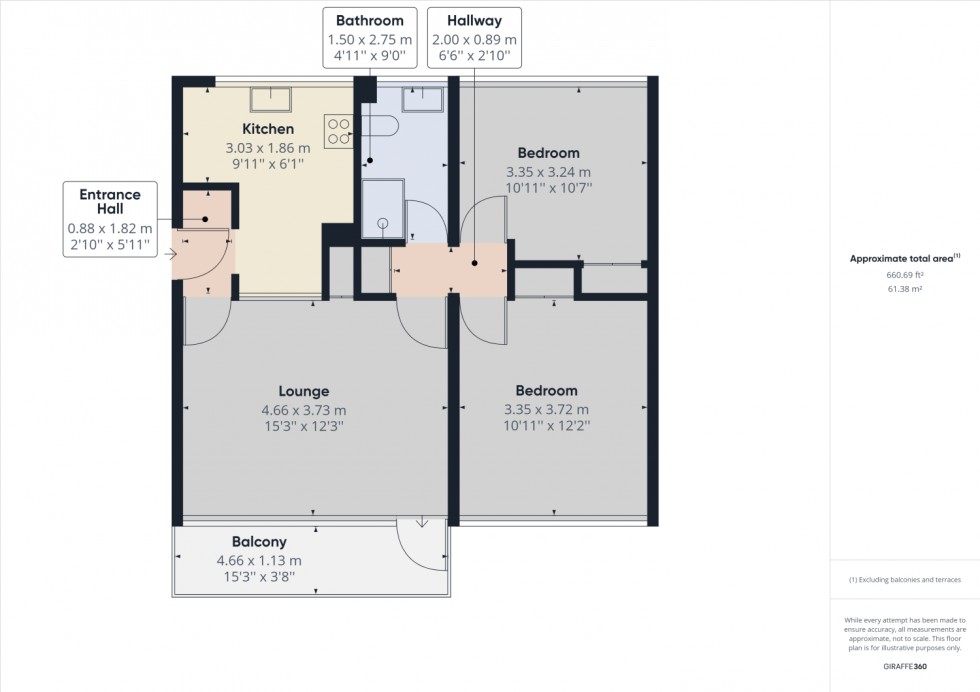 Floorplan for Pamington Fields, Ashchurch, Tewkesbury, Gloucestershire, GL20