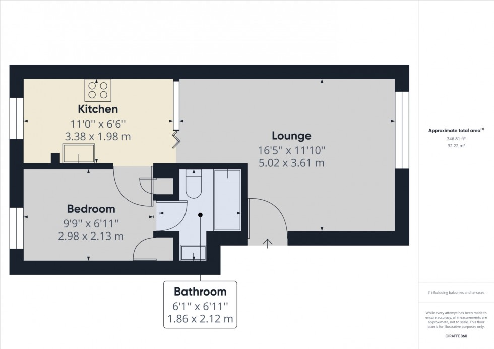 Floorplan for Hawthorn Way, Northway, Tewkesbury, Gloucestershire, GL20