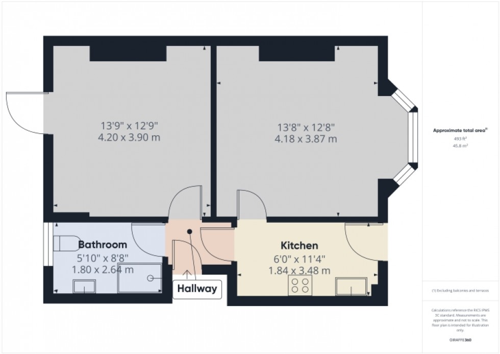 Floorplan for 10 Arthur Street, Gloucester, Gloucestershire, GL1 1QY, UK