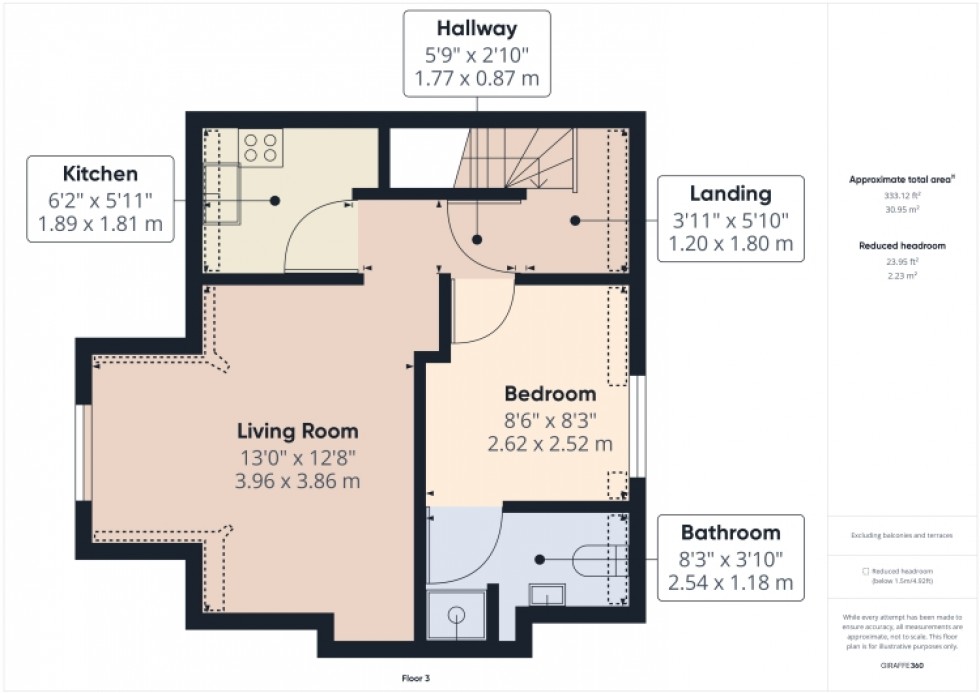Floorplan for 10 Arthur Street, Gloucester, Gloucestershire, GL1 1QY, UK