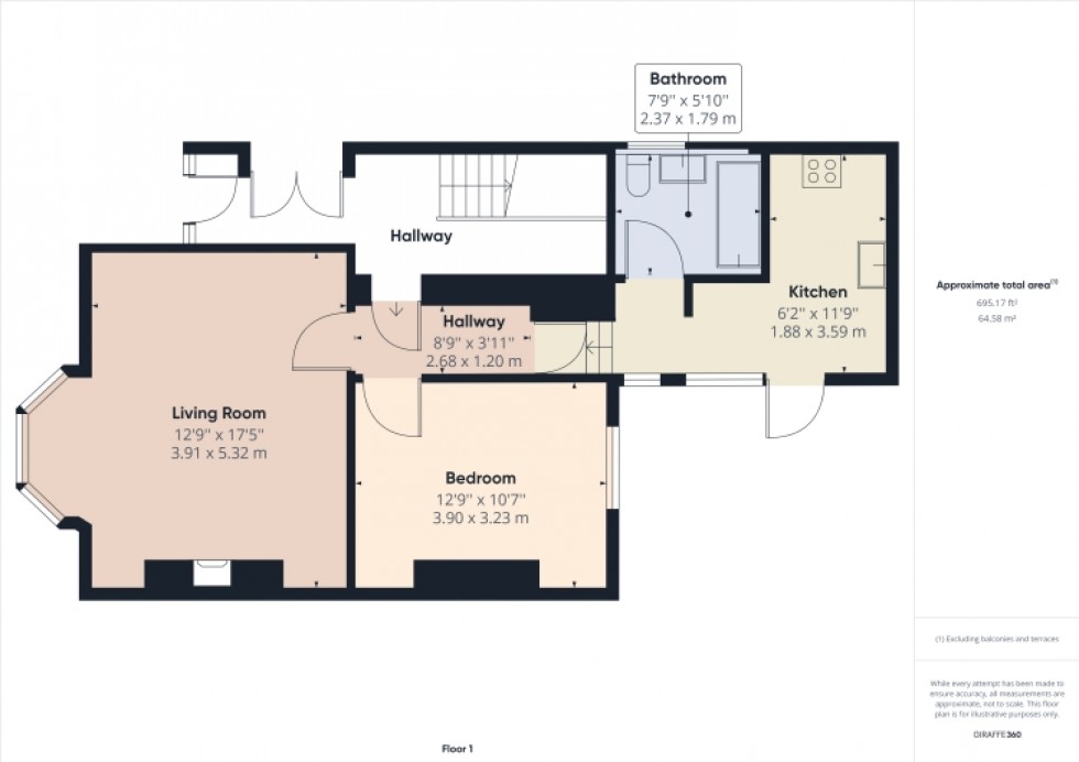 Floorplan for 30 Queens Road, Cheltenham, Gloucestershire, GL50 2LT, UK
