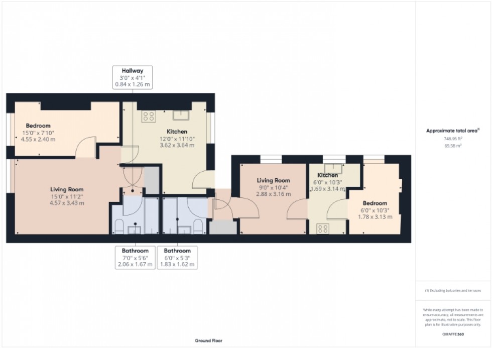 Floorplan for 34 Montpellier Villas, Cheltenham, Gloucestershire, GL50 2XQ, UK