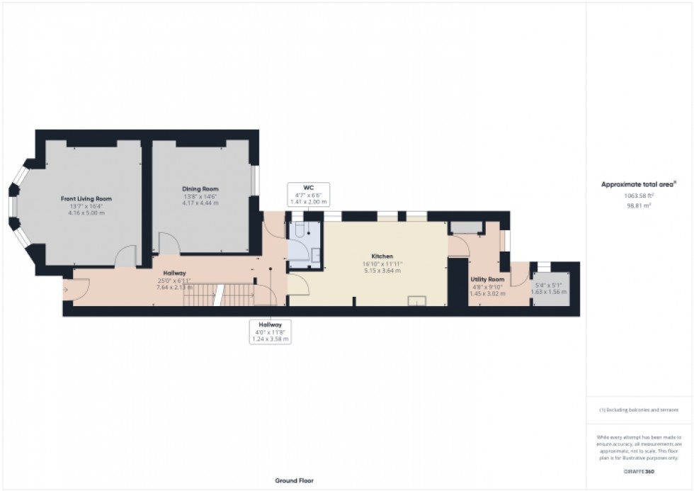 Floorplan for 116 High Street, Evesham, Worcestershire, WR11 4EJ, UK