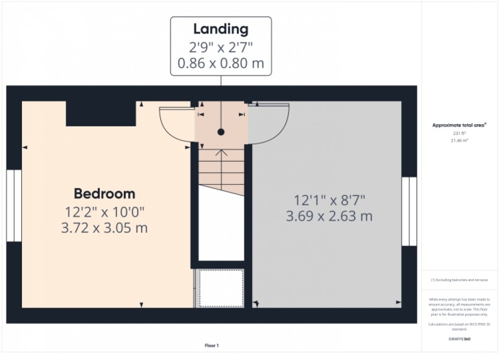 Floorplan for 93 Granley Road, Cheltenham, Gloucestershire, GL51 6LJ, UK