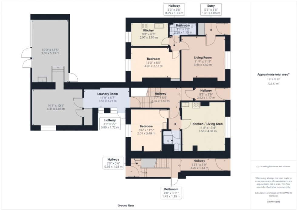 Floorplan for 11, 15 & 17  Oxford Street, Gloucester, Gloucestershire, GL1 3EG, UK
