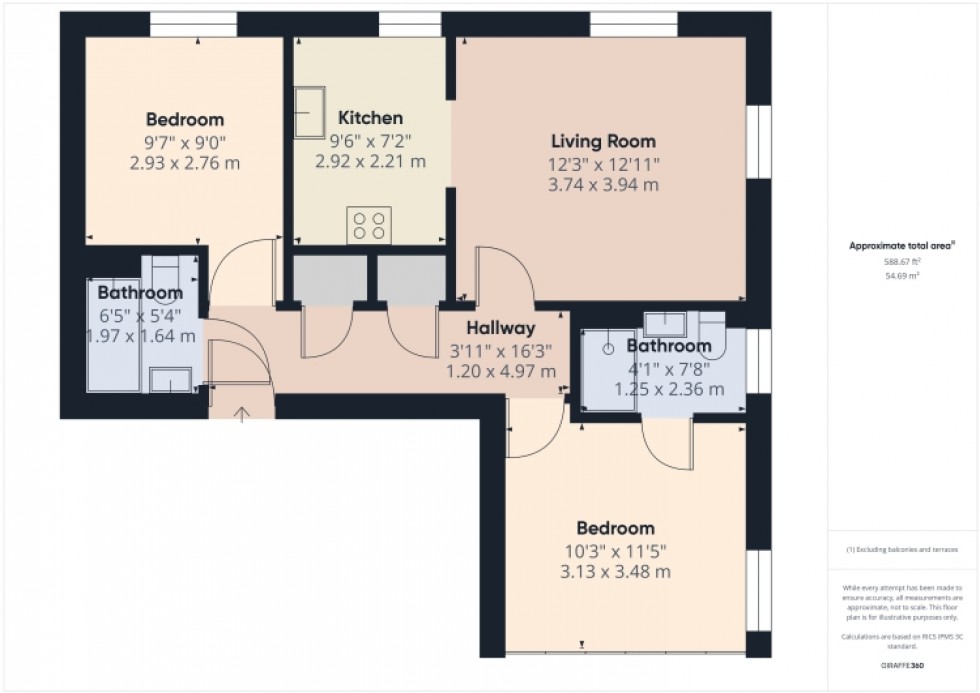 Floorplan for 15 Goodrich Road, Cheltenham, Gloucestershire, GL52 5FT, UK