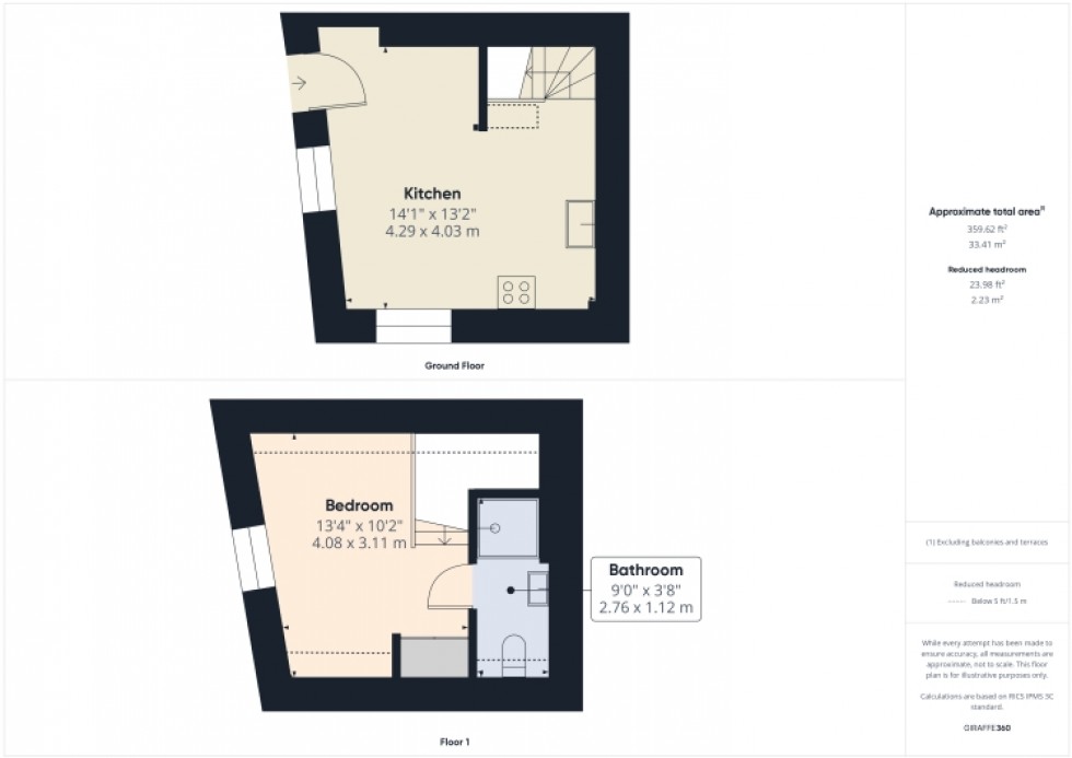 Floorplan for Silk Cottage Abbey Terrace, Winchcombe, Cheltenham, Gloucestershire, GL54 5LW, UK
