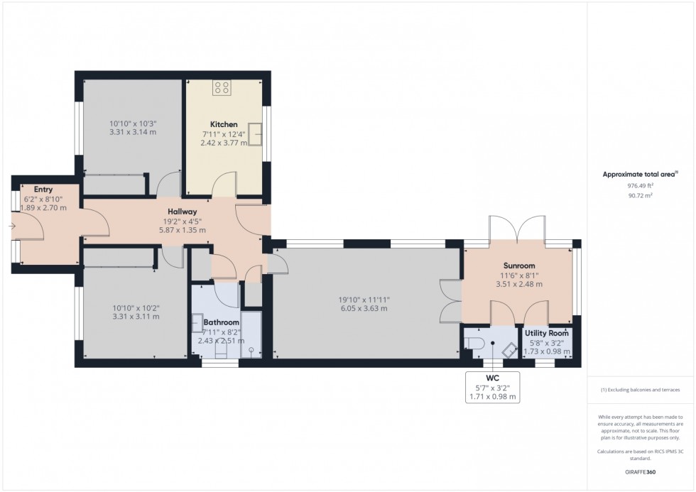 Floorplan for Margeo, Whiteway, Stroud