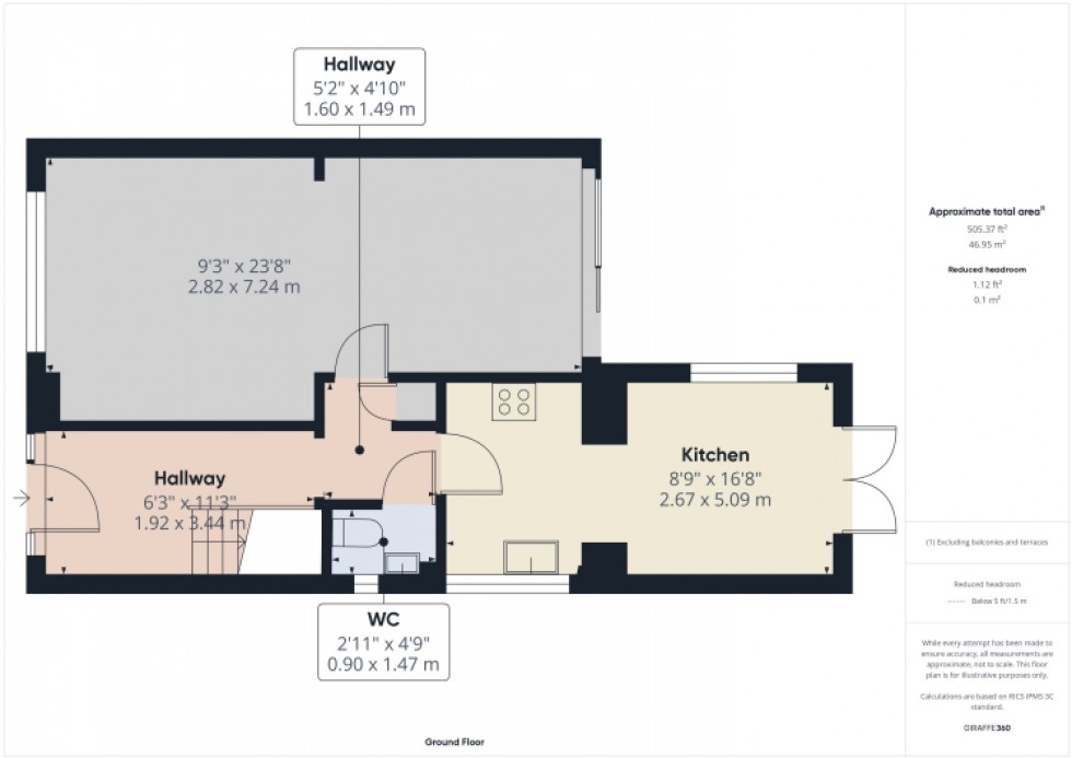 Floorplan for 8 Knights Way, Tewkesbury, Gloucestershire, GL20 8DY, UK