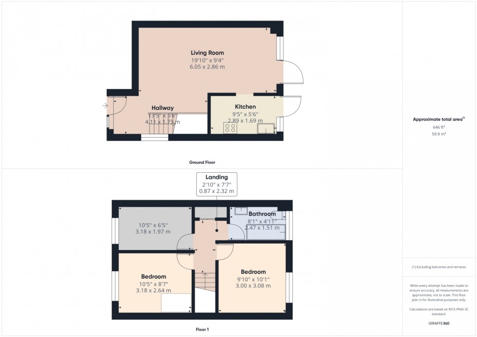 Floorplan for Thistle Downs, Northway, Tewkesbury