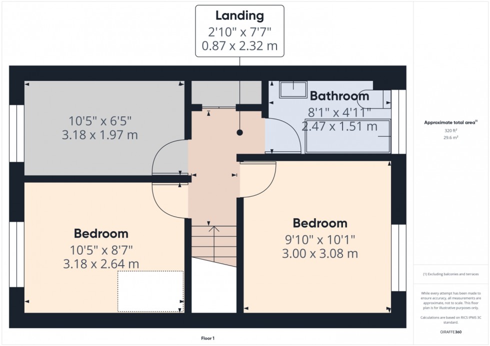 Floorplan for Thistle Downs, Northway, Tewkesbury