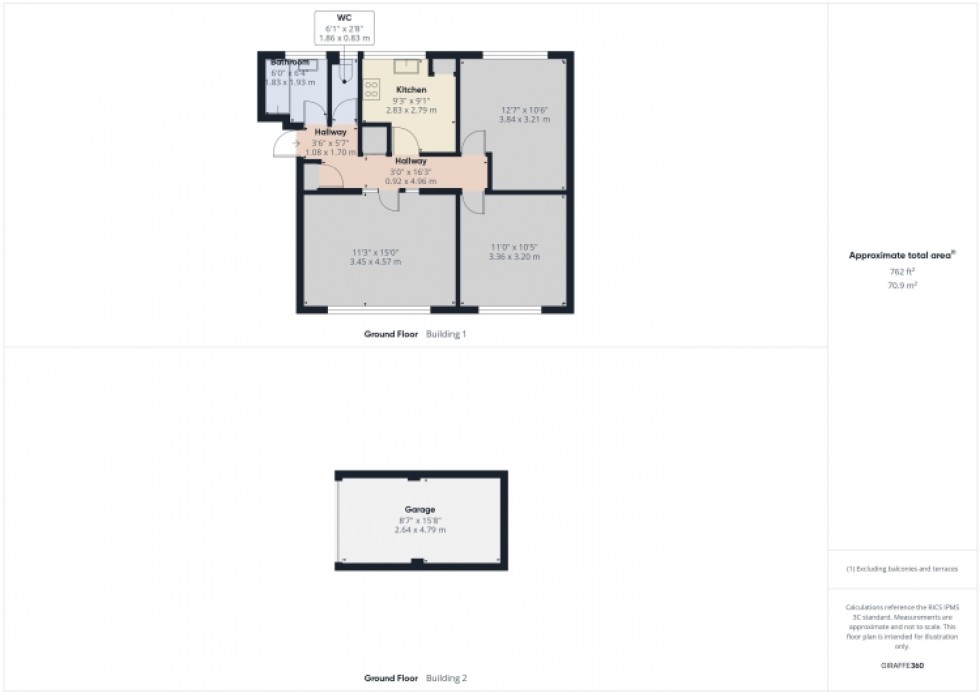 Floorplan for 2 Sterling Court, Cheltenham, Gloucestershire, GL51 8LY, UK