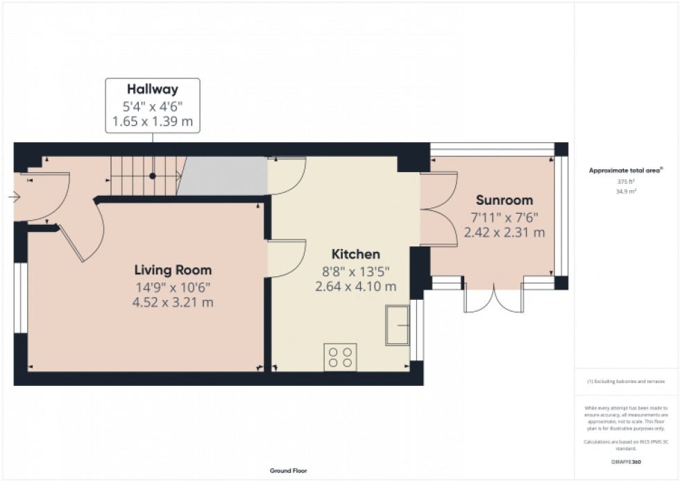Floorplan for 38 Gadwell Road, Walton Cardiff, Tewkesbury, Gloucestershire, GL20 7RT, UK