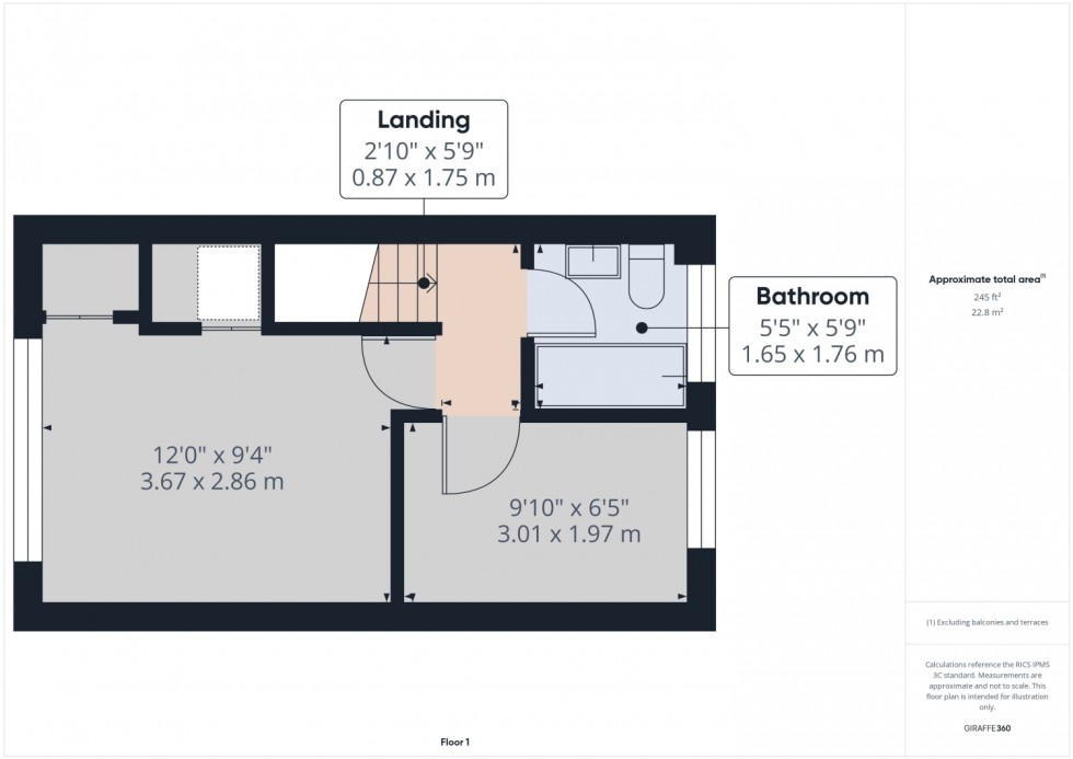 Floorplan for Hawthorn Rise, Stroud