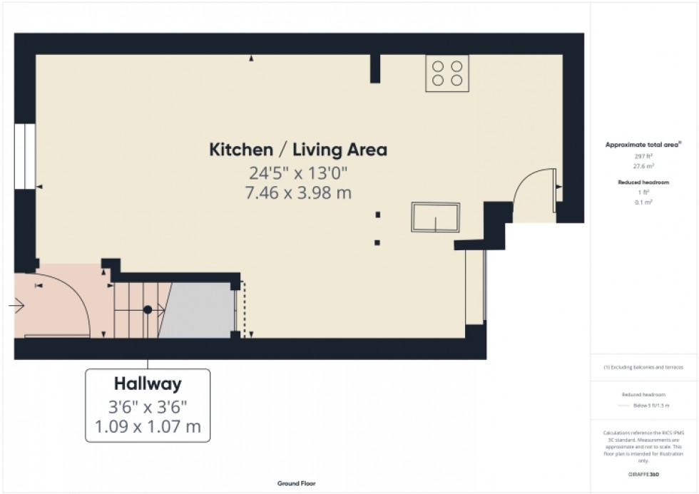 Floorplan for 6 Fletchers Alley, Tewkesbury, Gloucestershire, GL20 5QD, UK