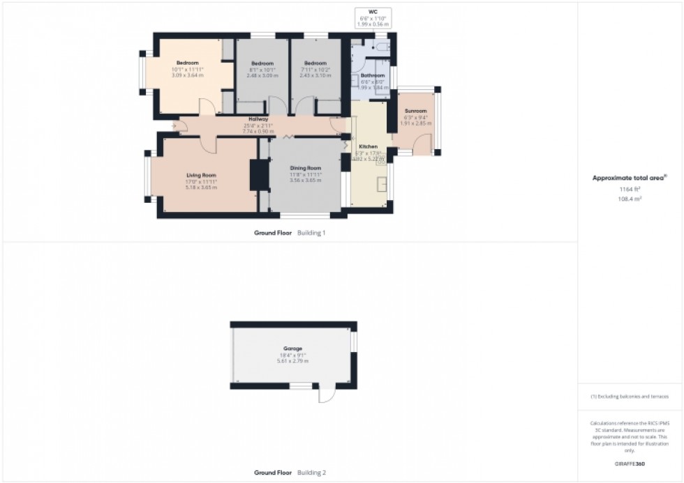 Floorplan for 90 Grange Road, Billericay, Essex, CM11 2RL, UK