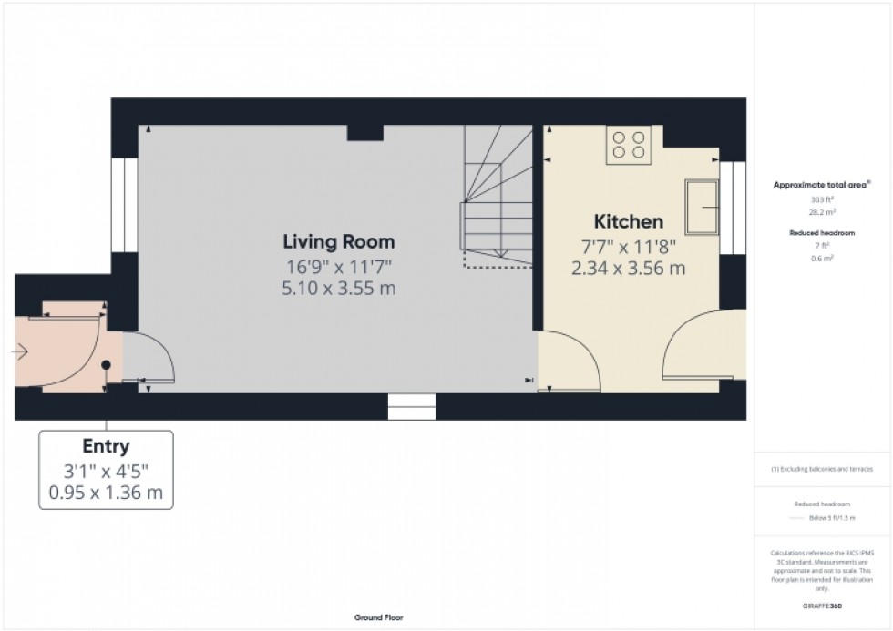 Floorplan for 55 Millbrook Gardens, Cheltenham, Gloucestershire, GL50 3RQ, UK