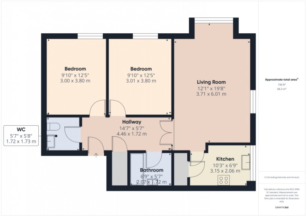 Floorplan for 8 Lytham Court Cardwell Crescent, Ascot, Berkshire, SL5 9BU, UK