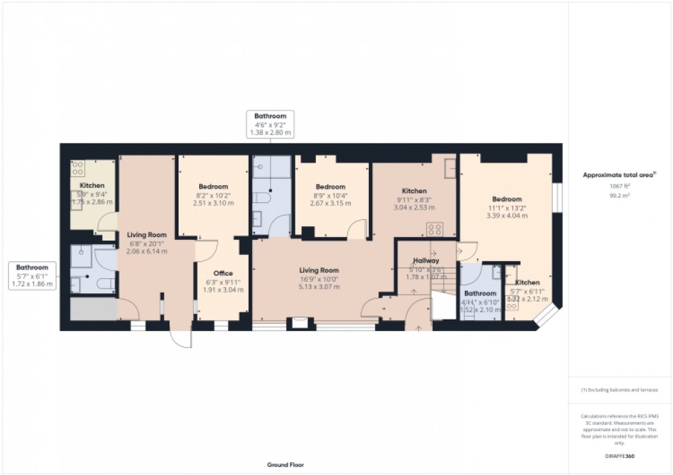 Floorplan for The Tivoli Collection 37 Hatherley Street, Cheltenham, Gloucestershire, GL50 2TT, UK