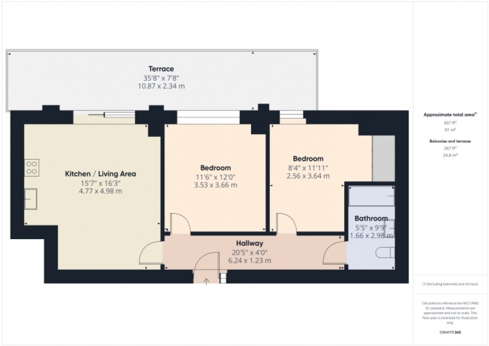 Floorplan for Flat 4 Albany Park, 20 Albany Road, Cheltenham, Gloucestershire, GL50 2UL, UK