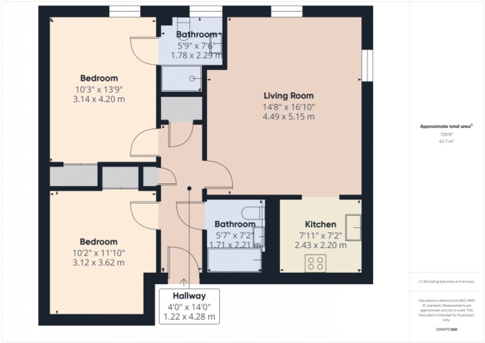 Floorplan for 22 The Grove Browns Lane, Stonehouse, Gloucestershire, GL10 2JN, UK