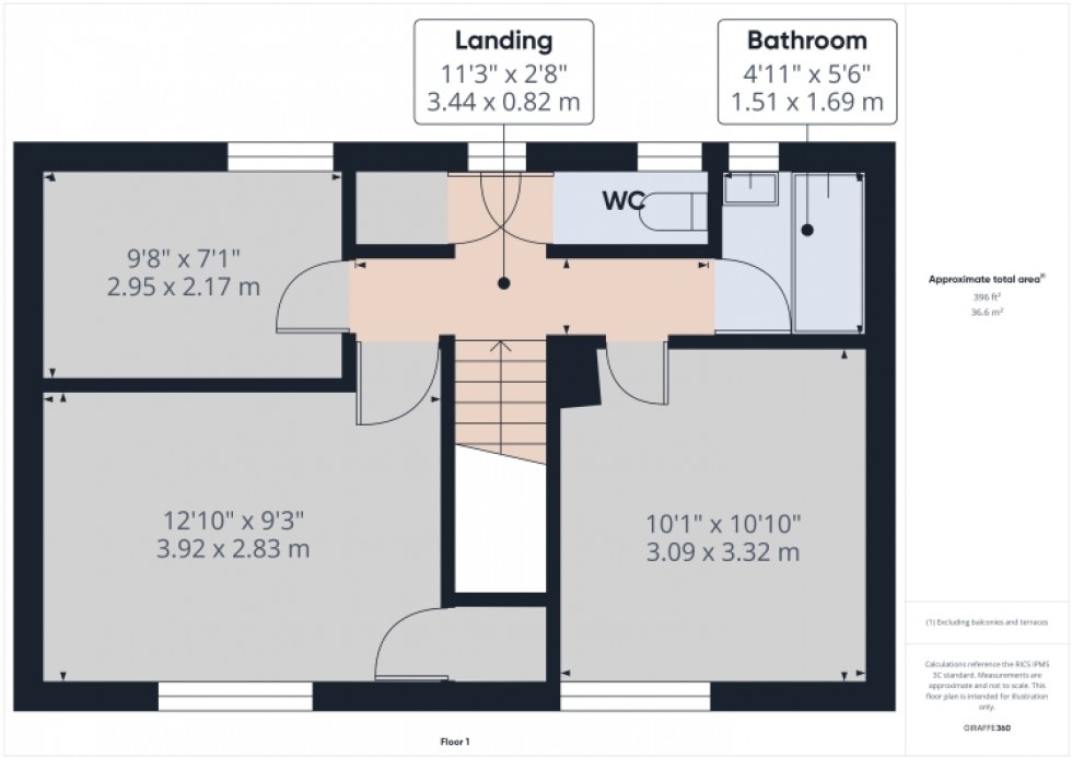 Floorplan for 23 Dowty Road, Cheltenham, Gloucestershire, GL51 7QG, UK
