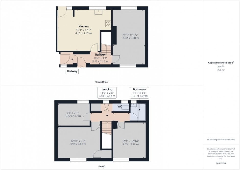 Floorplan for 23 Dowty Road, Cheltenham, Gloucestershire, GL51 7QG, UK