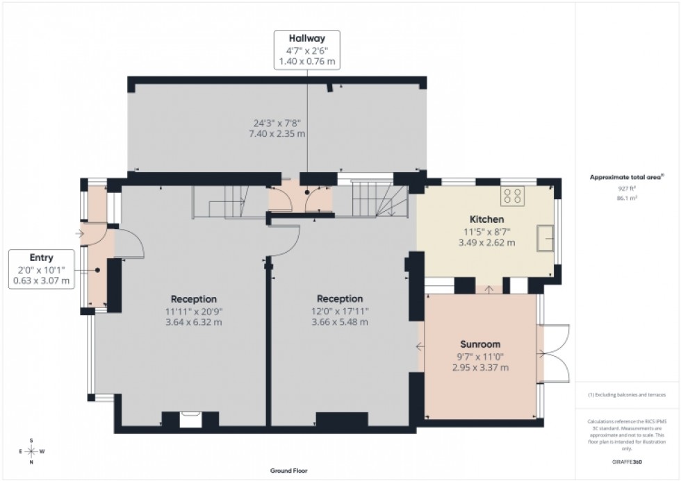 Floorplan for 88 Grange Road, Billericay, Essex, CM11 2RL, UK