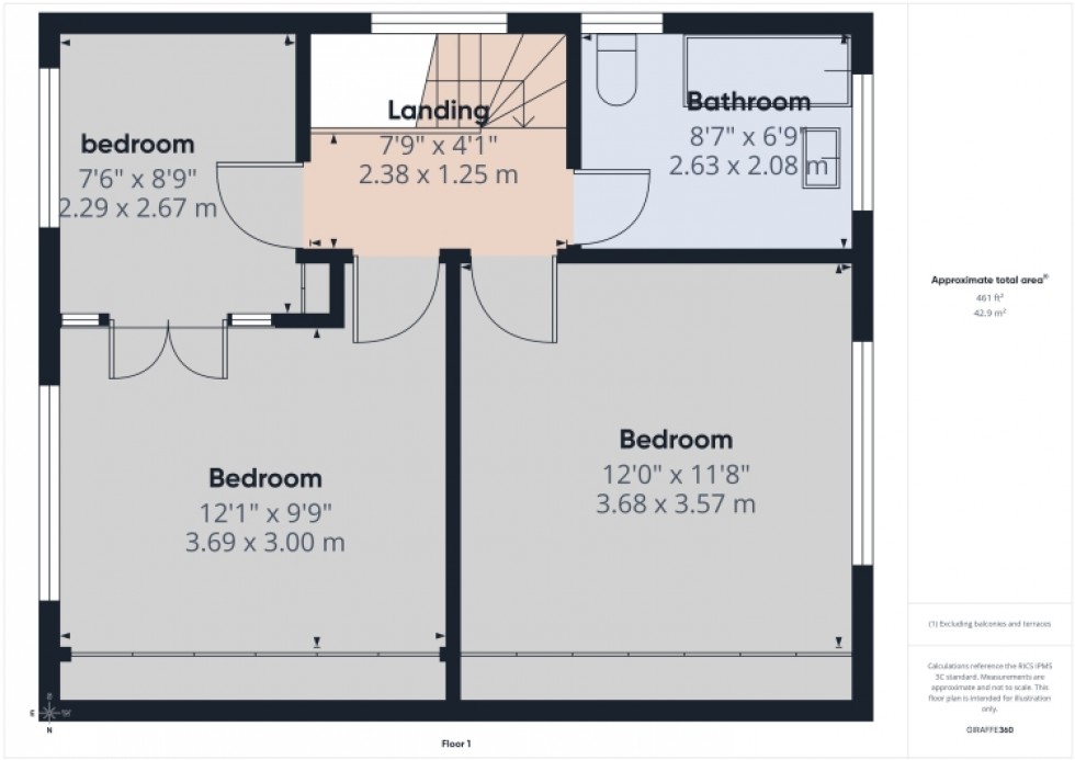 Floorplan for 88 Grange Road, Billericay, Essex, CM11 2RL, UK