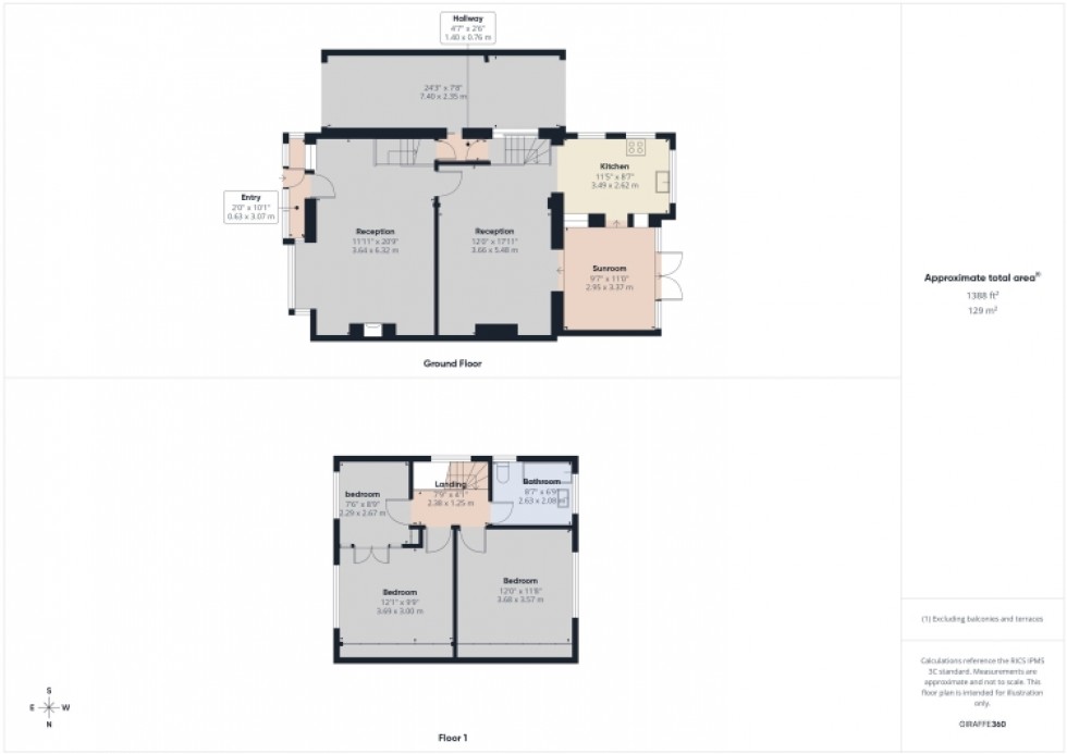 Floorplan for 88 Grange Road, Billericay, Essex, CM11 2RL, UK