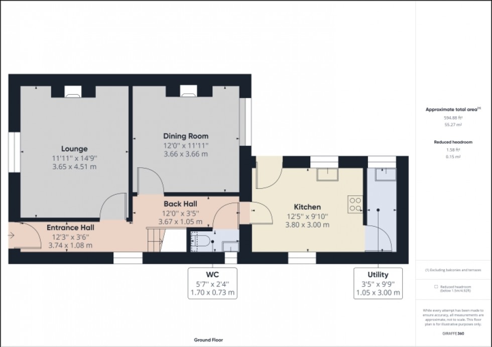 Floorplan for 3 Blenheim Villas Mount Pleasant Road, Tewkesbury, Gloucestershire, GL20 5RA, UK