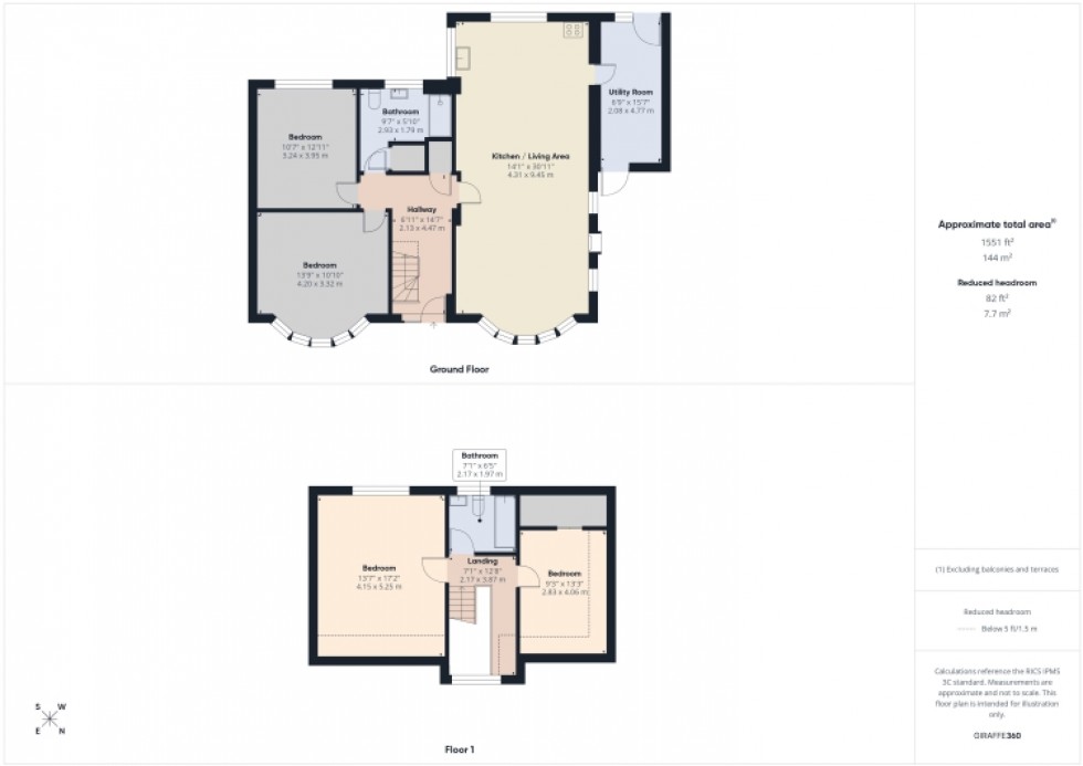 Floorplan for 3A Riverside Close, Cheltenham, Gloucestershire, GL52 6NW, UK