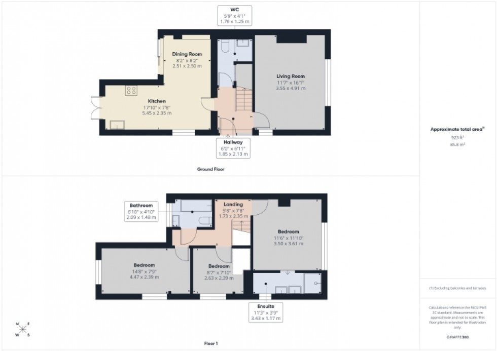 Floorplan for Hameldame Main Road, Shurdington, Cheltenham, Gloucestershire, GL51 4XJ, UK