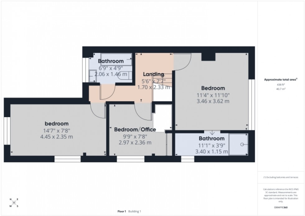 Floorplan for Hameldame Main Road, Shurdington, Cheltenham, Gloucestershire, GL51 4XJ, UK