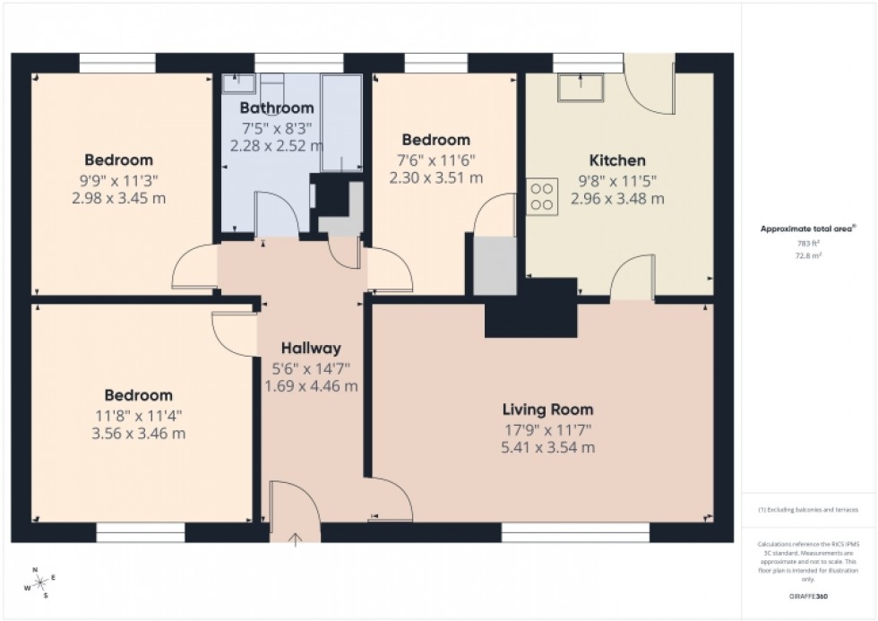 Floorplan for 16 Oak Drive, Brockworth, Gloucester, Gloucestershire, GL3 4DQ, UK